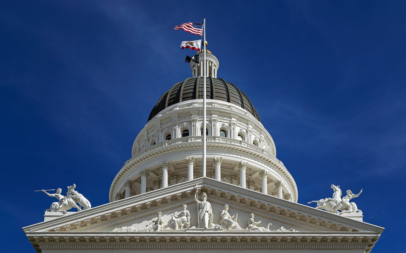 The dome of the California State Capitol in Sacramento