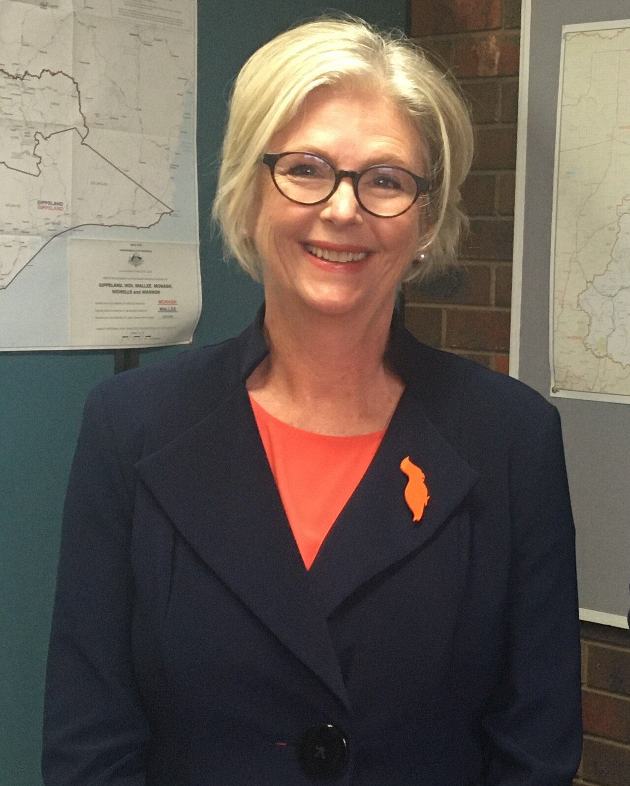 Portrait of Australian MP Helen Haines smiling