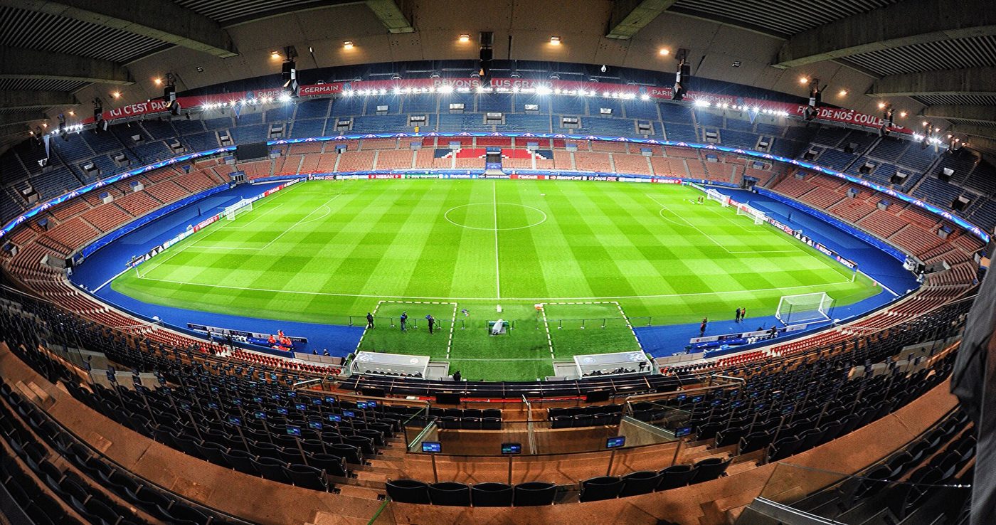 The Parc des Princes stadium in Paris from outside