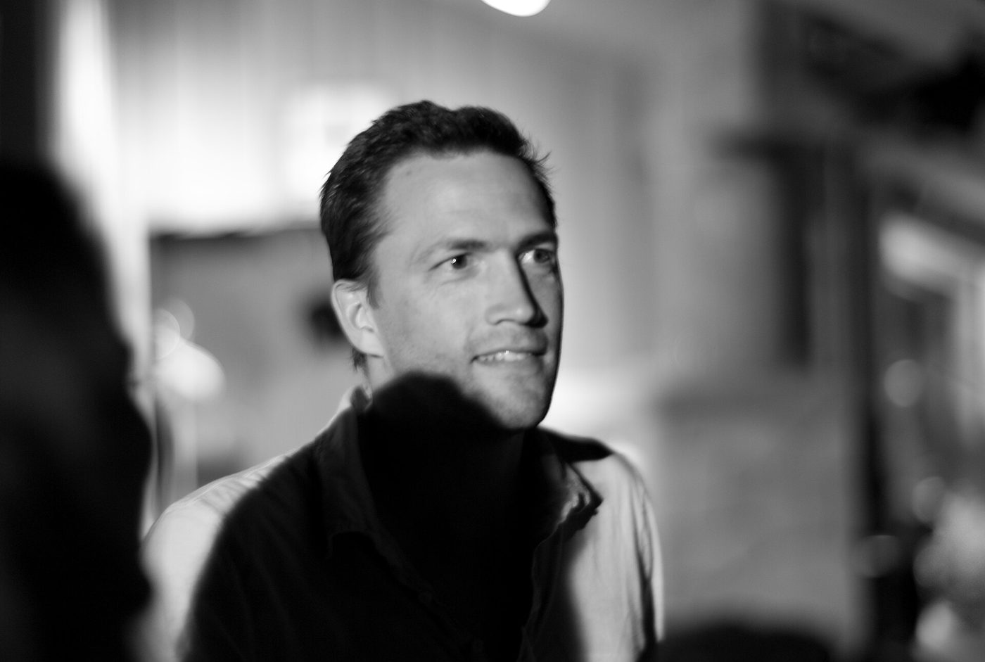 Andrew Shue speaking at an event