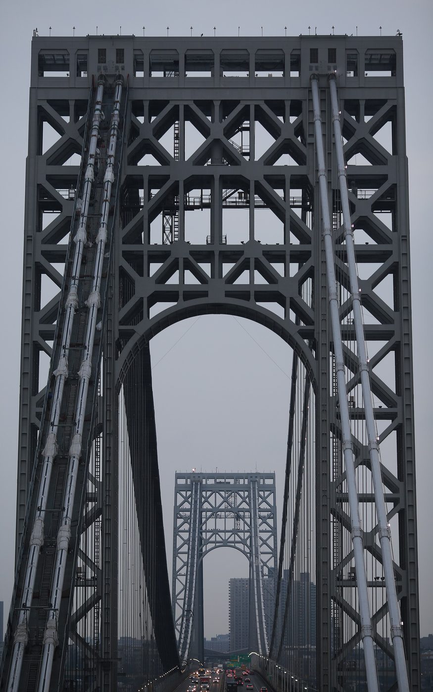 The George Washington Bridge at dusk
