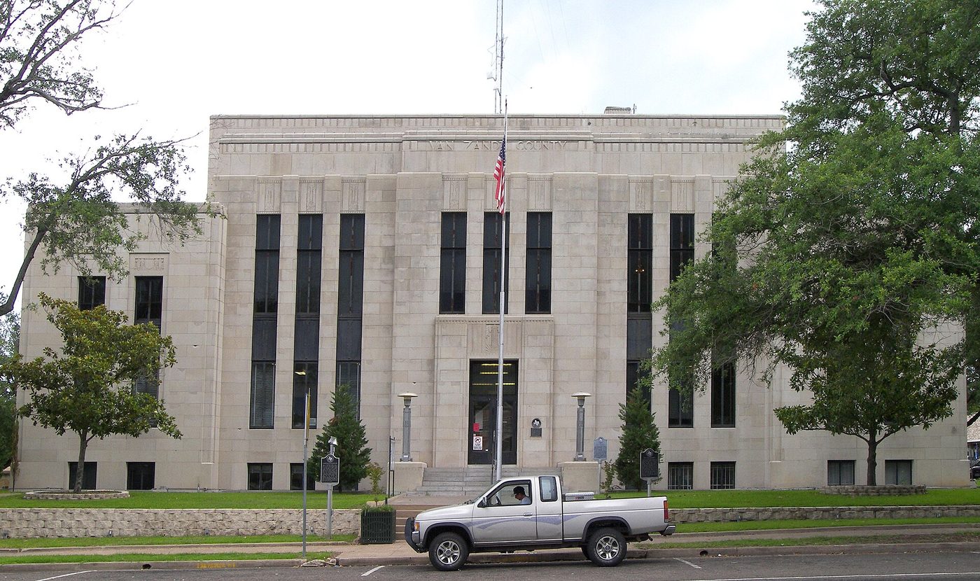 The Van Zandt County Courthouse in Canton, Texas