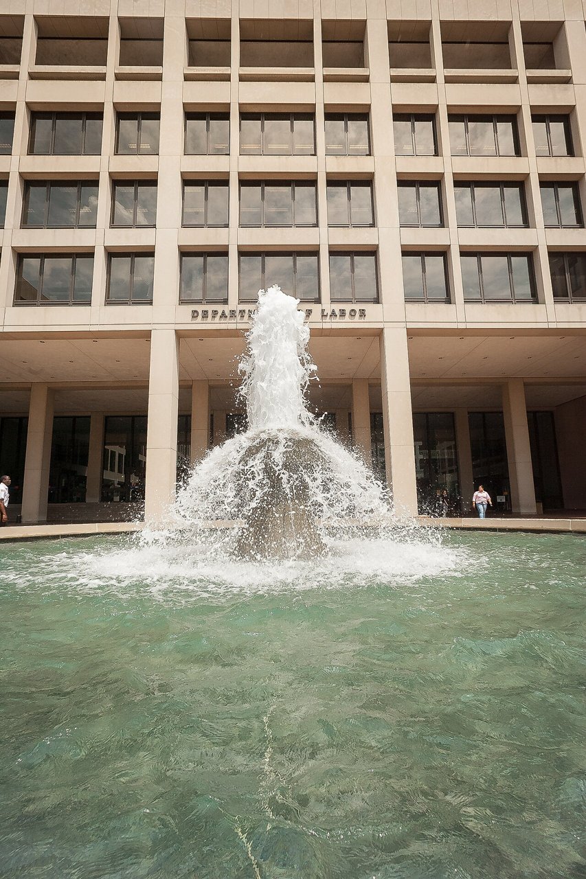 The Frances Perkins Building, headquarters of the US Department of Labor, in Washington