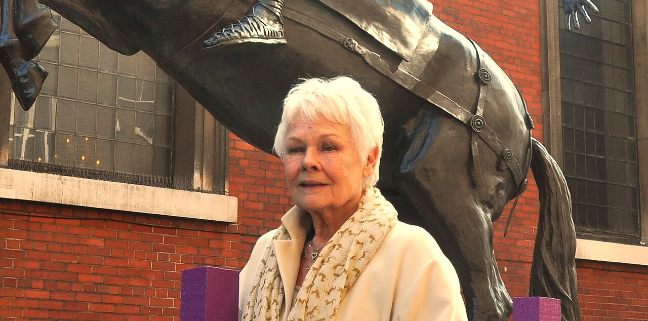 Judi Dench speaking at a church in Covent Garden, London