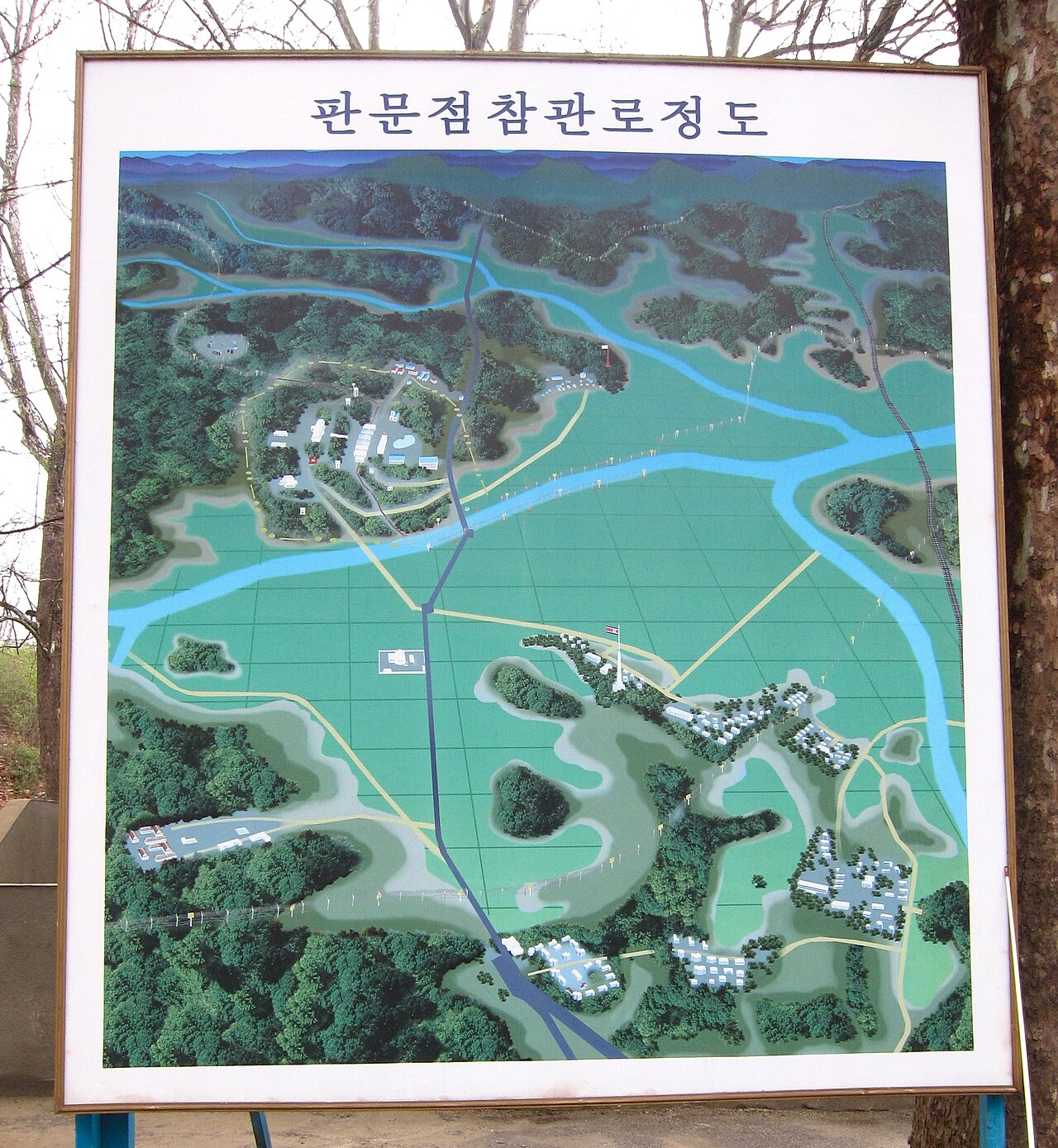 A map display of the Korean Demilitarized Zone