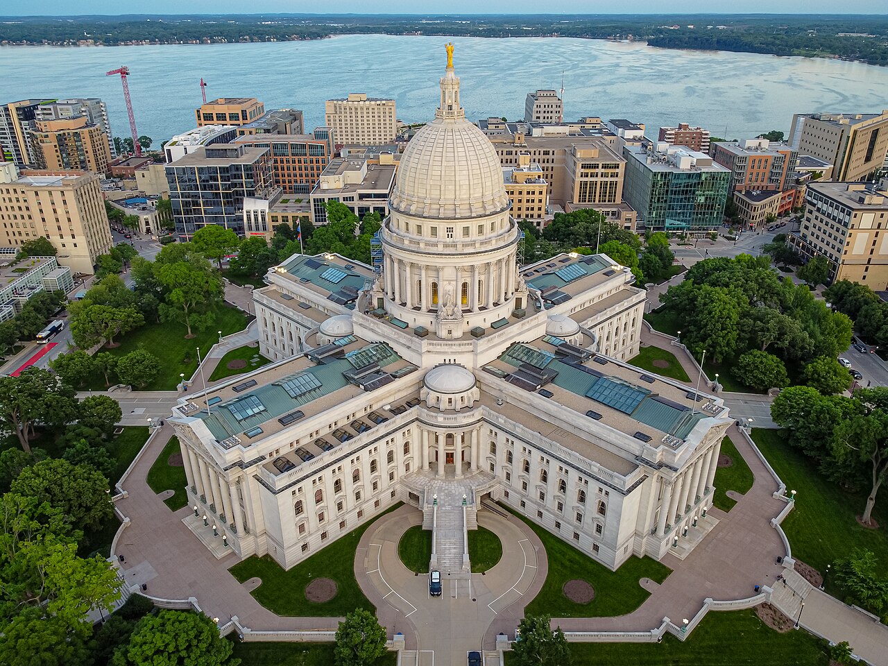 The dome of the Wisconsin State Capitol in Madison