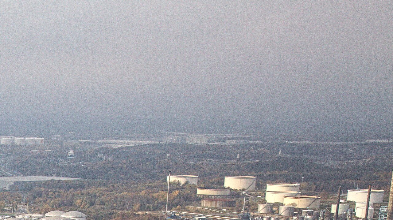An aerial view of the Volvo Cars Torslanda plant in Gothenburg, Sweden