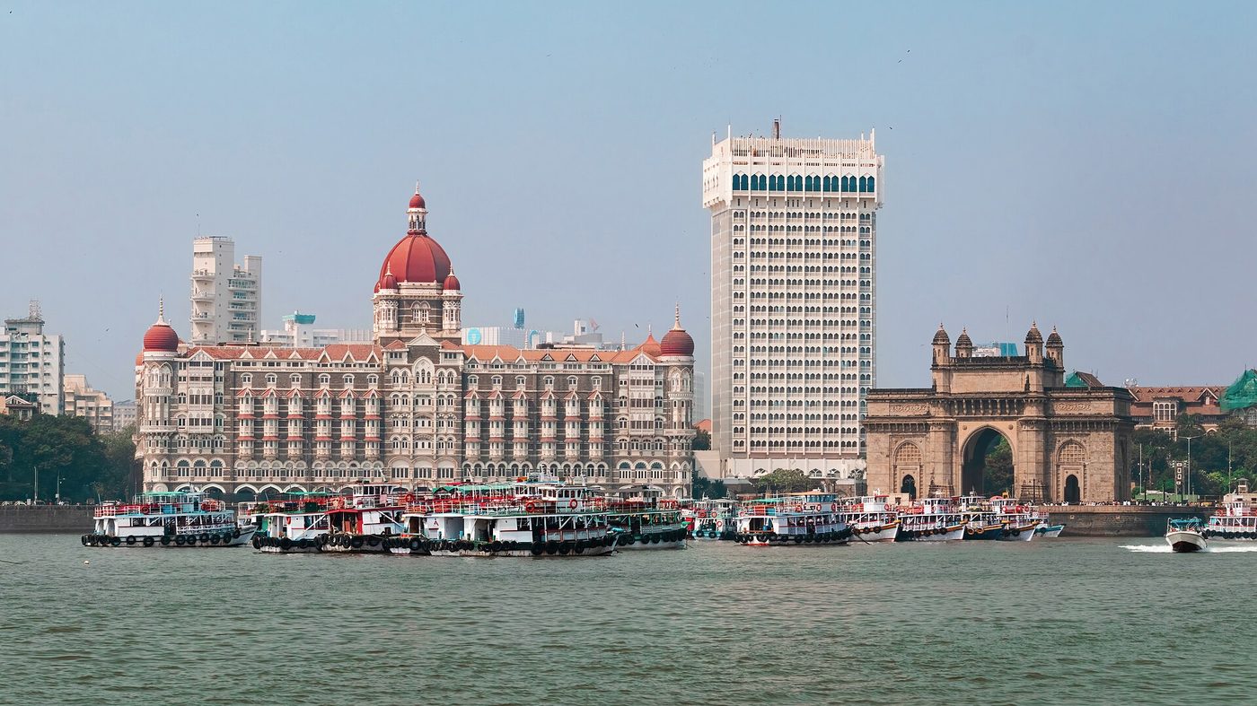 The Gateway of India and Taj Palace Hotel in Mumbai