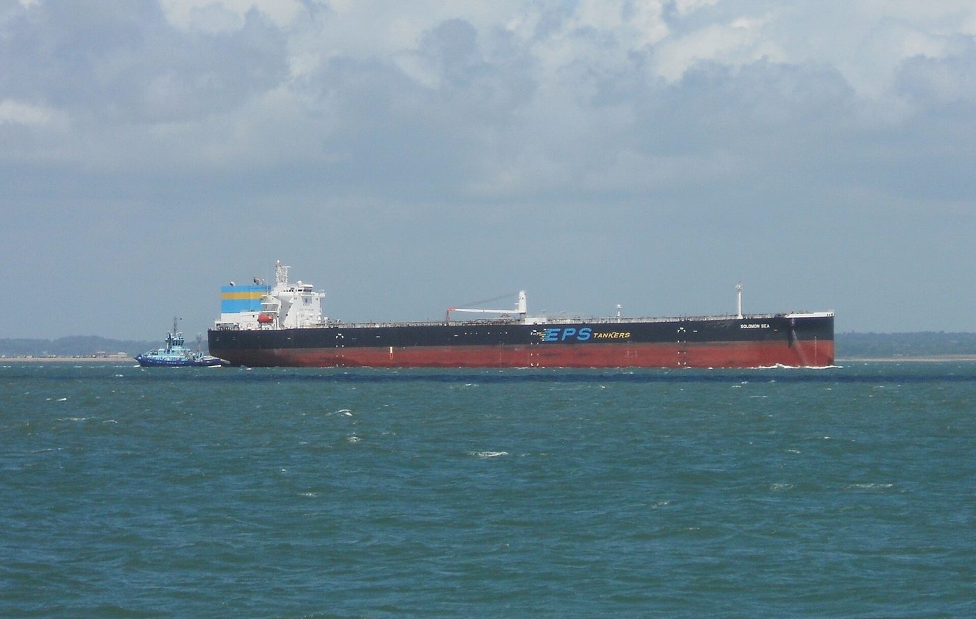 The oil tanker Solomon Sea in the Solent, England