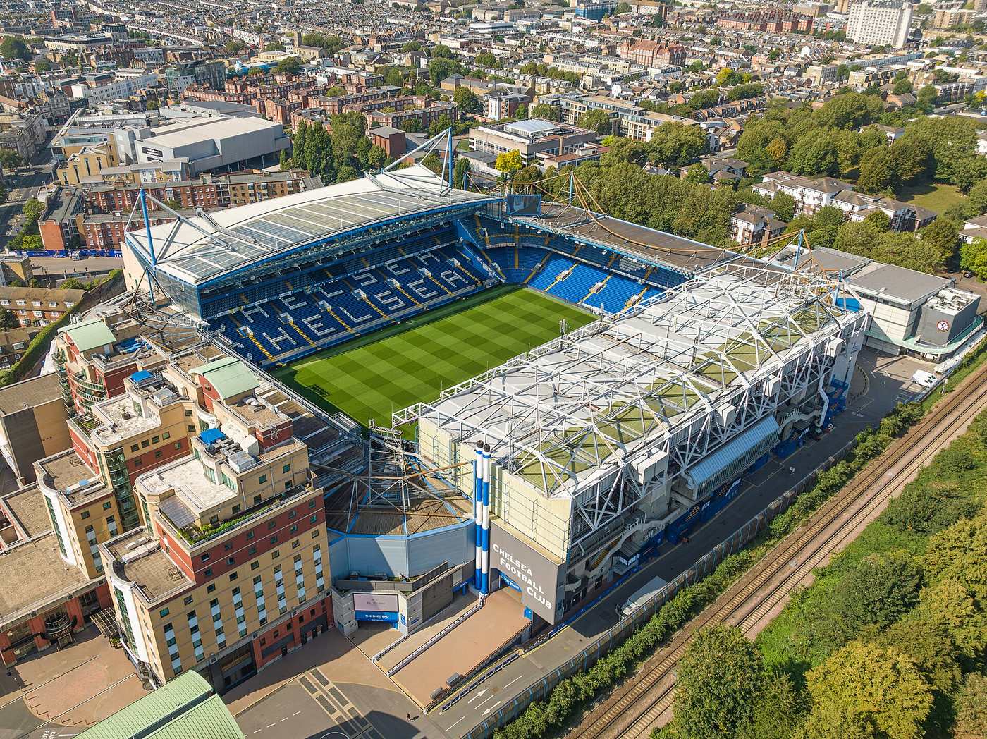 Stamford Bridge stadium in London