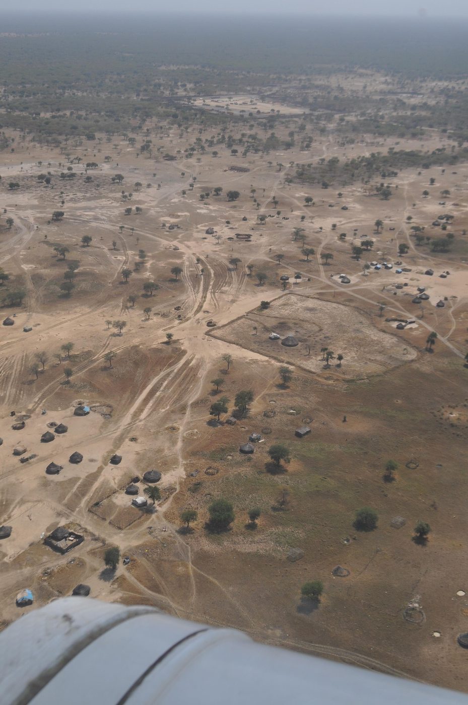 Aerial view of Abyei in South Sudan