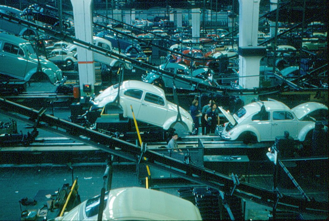 Historic Volkswagen assembly line in Wolfsburg