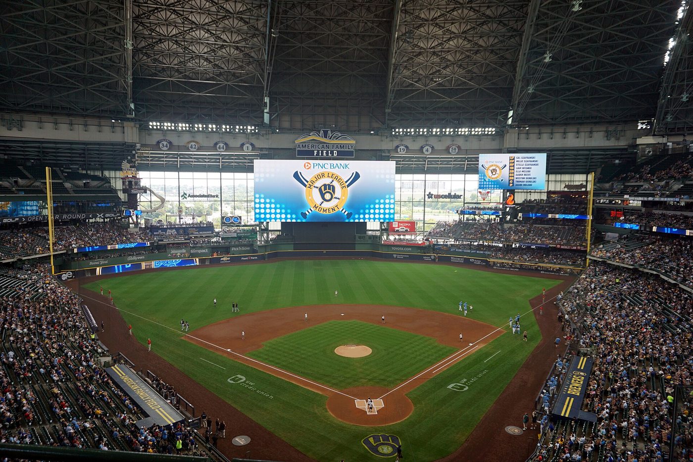 American Family Field in Milwaukee before a Brewers game