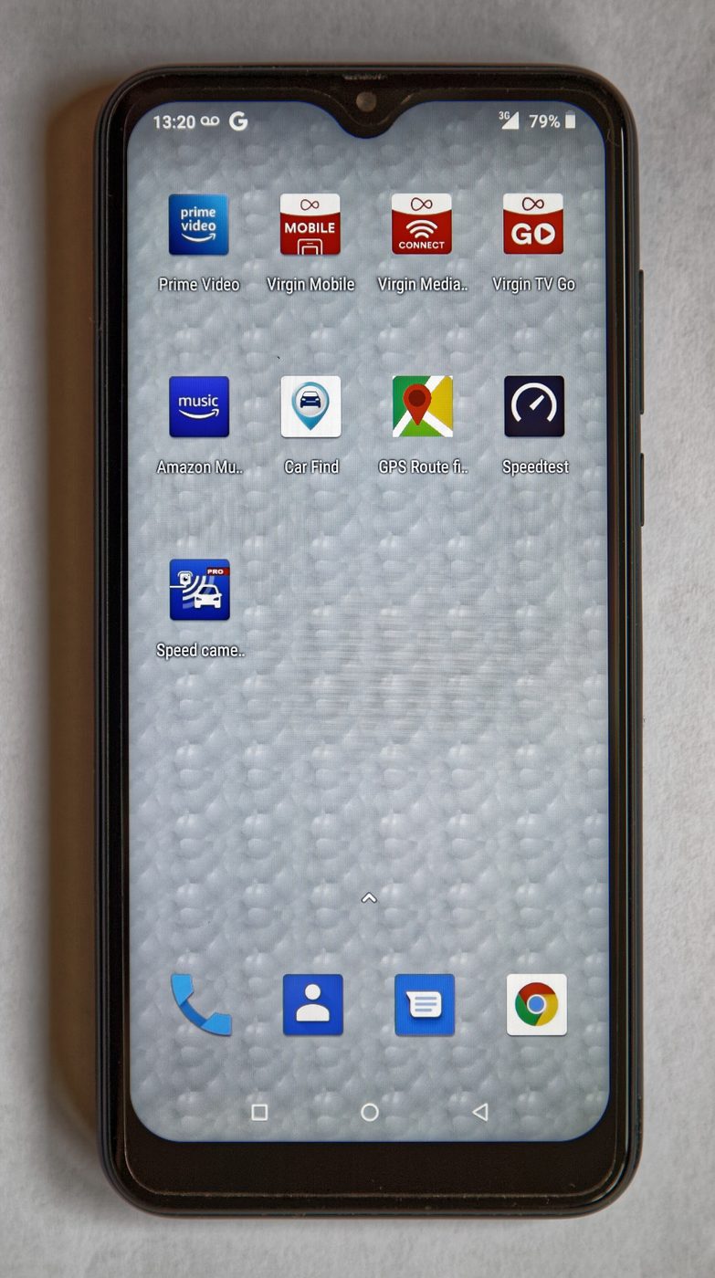 Android smartphone home screen after login
