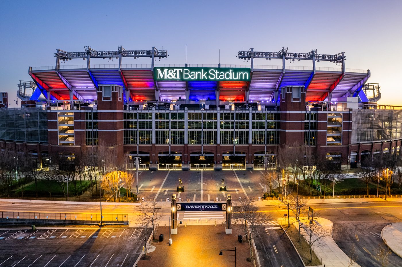 American football stadium scene