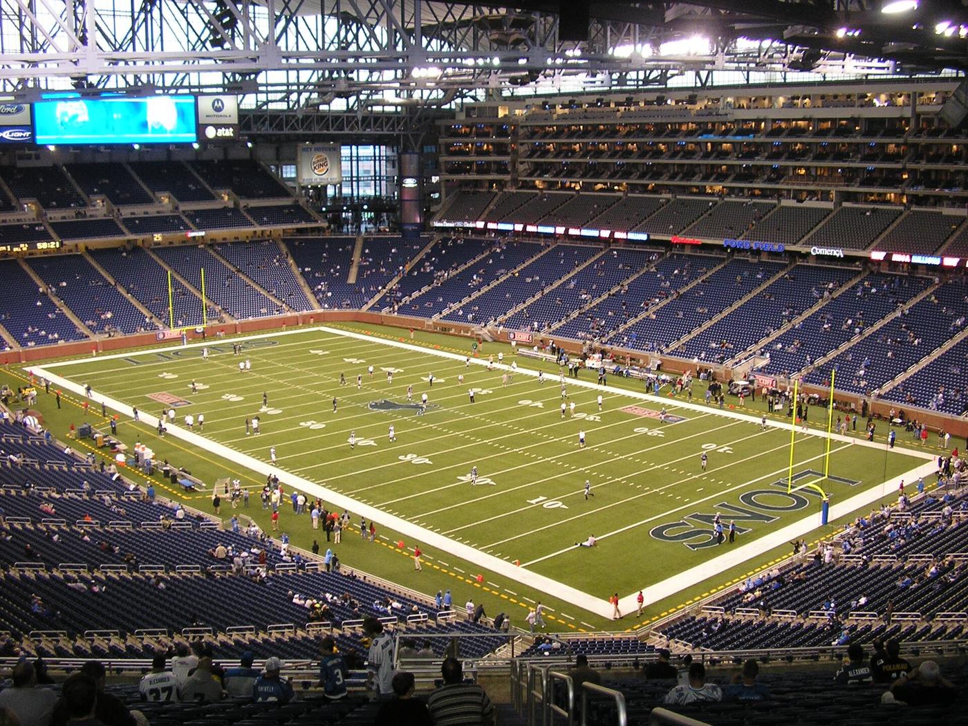 Ford Field or Lions football scene