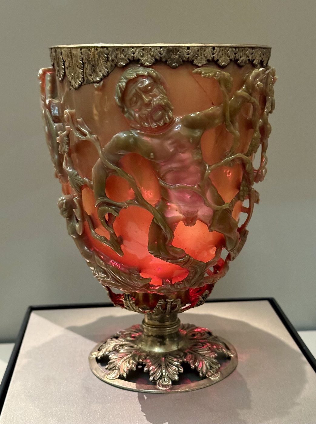 Fourth-century Roman Lycurgus Cup at the British Museum