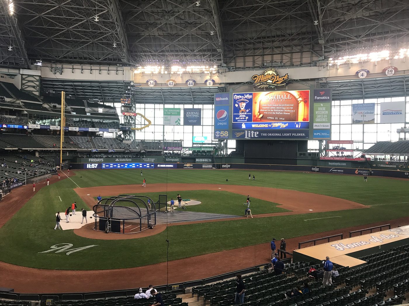 Exterior view of Miller Park baseball stadium