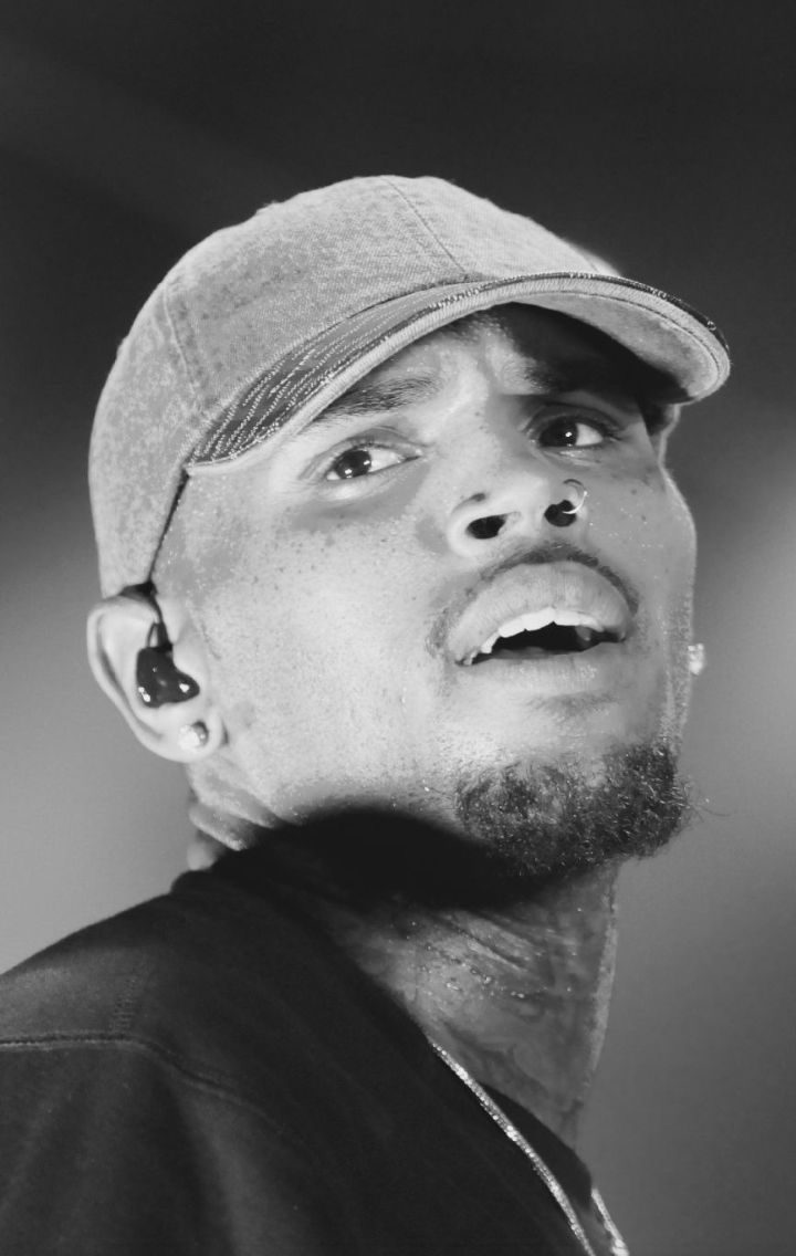 Chris Brown performing on stage