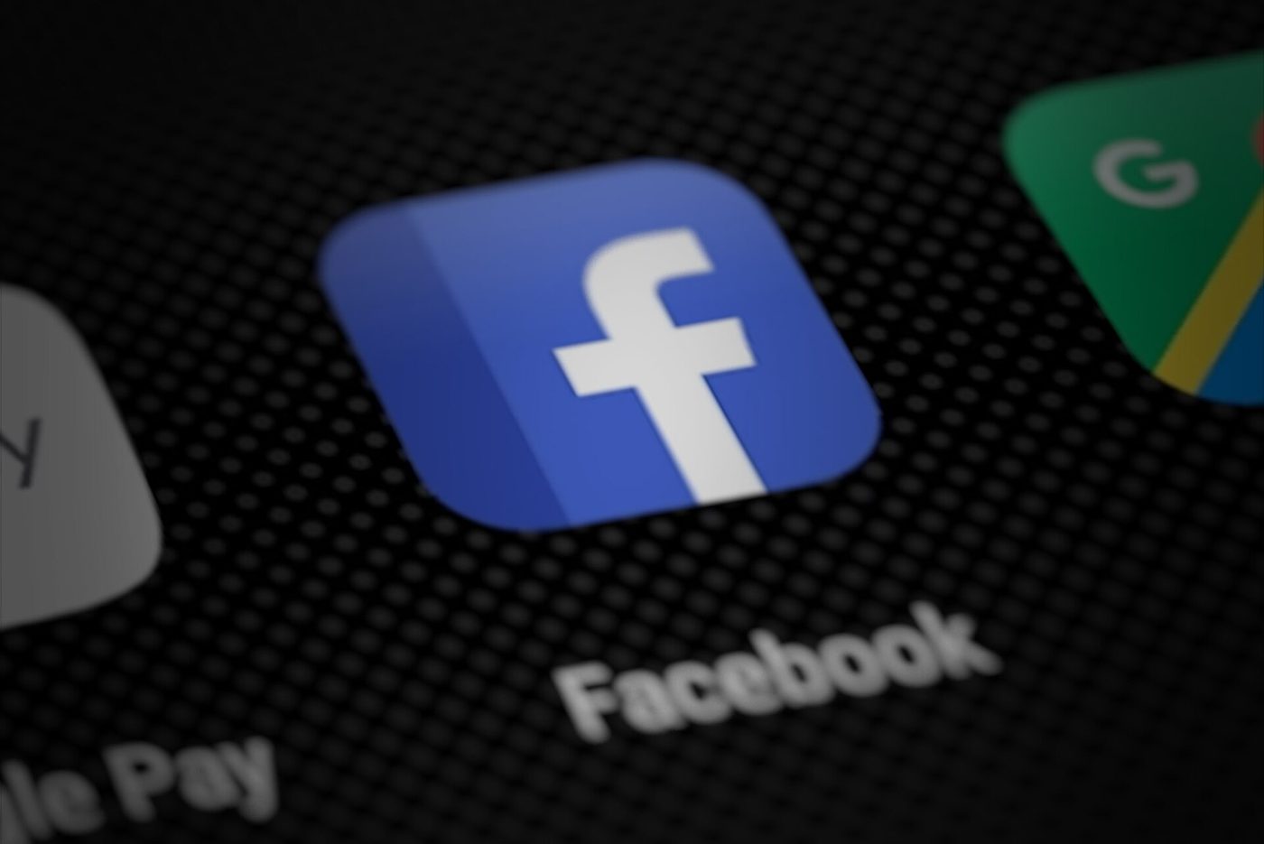 Facebook app icon on a smartphone