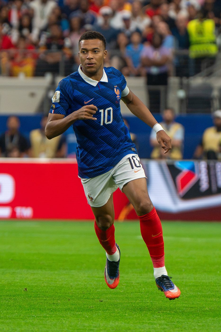 Kylian Mbappe in a France match