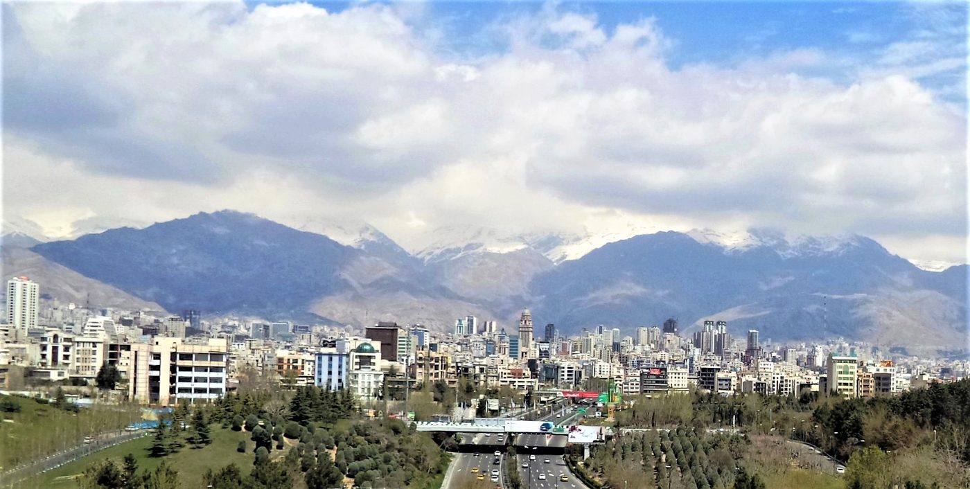 Tehran skyline with the Alborz Mountains