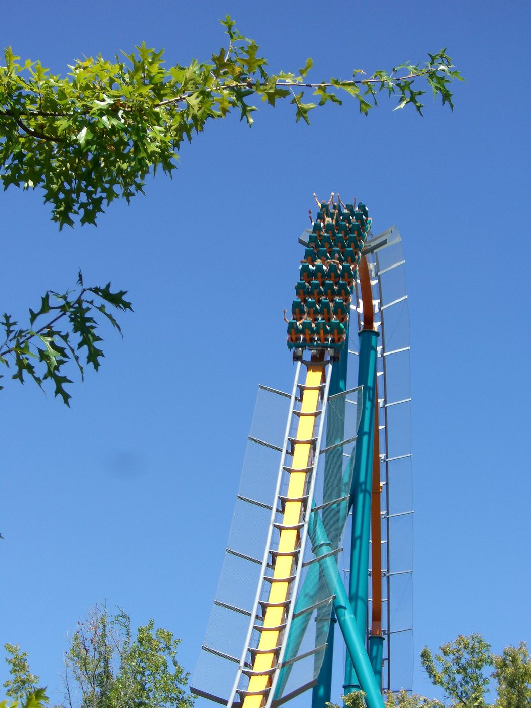Goliath roller coaster track at Six Flags Over Georgia
