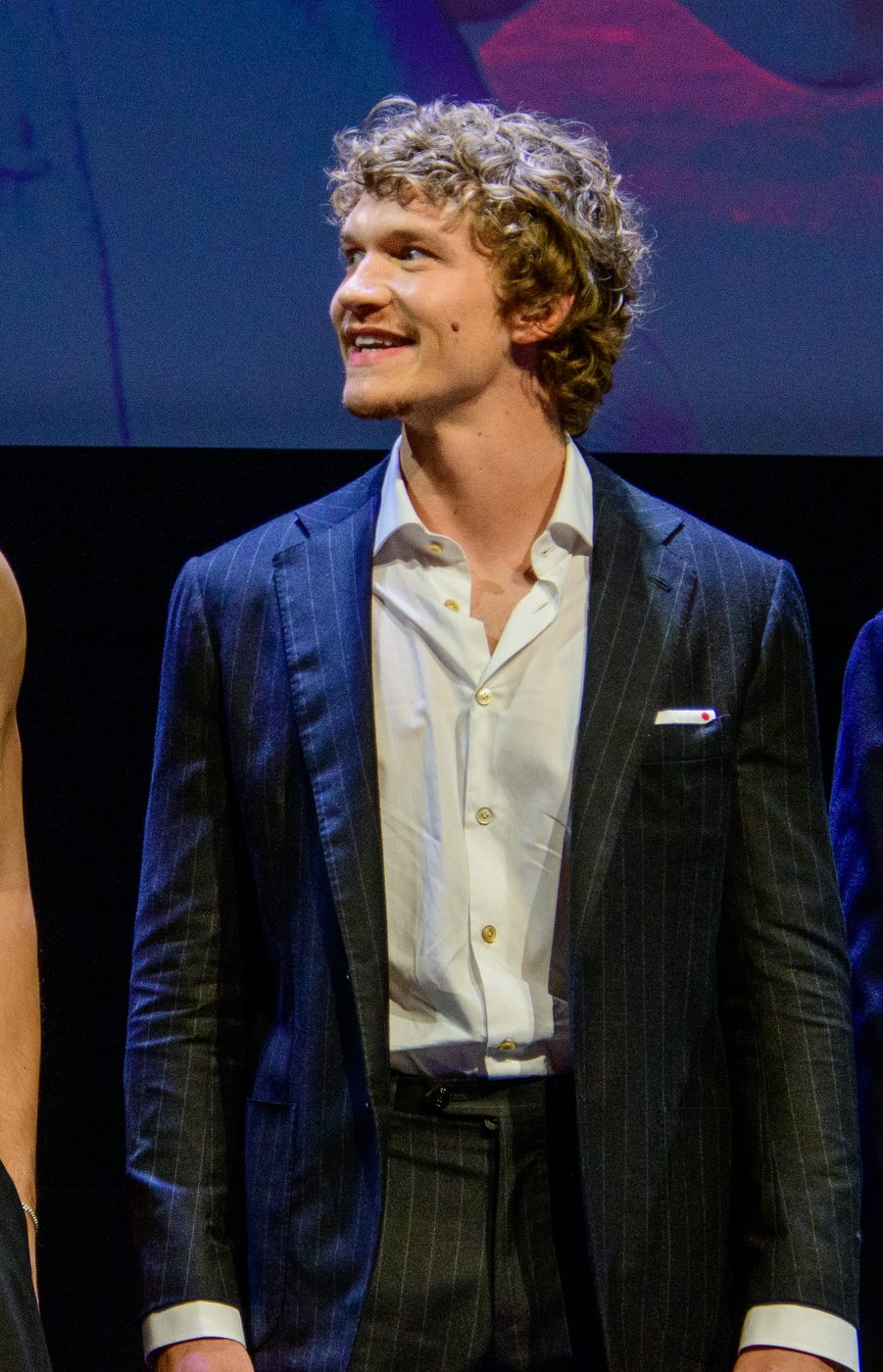 Actor Connor Storrie at a film premiere