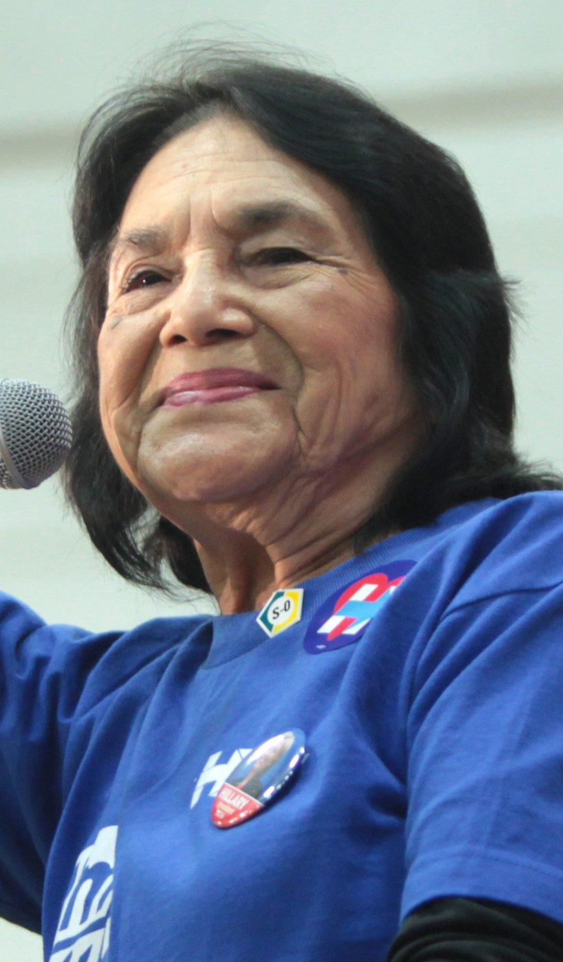 Dolores Huerta speaking at an event in Phoenix, Arizona
