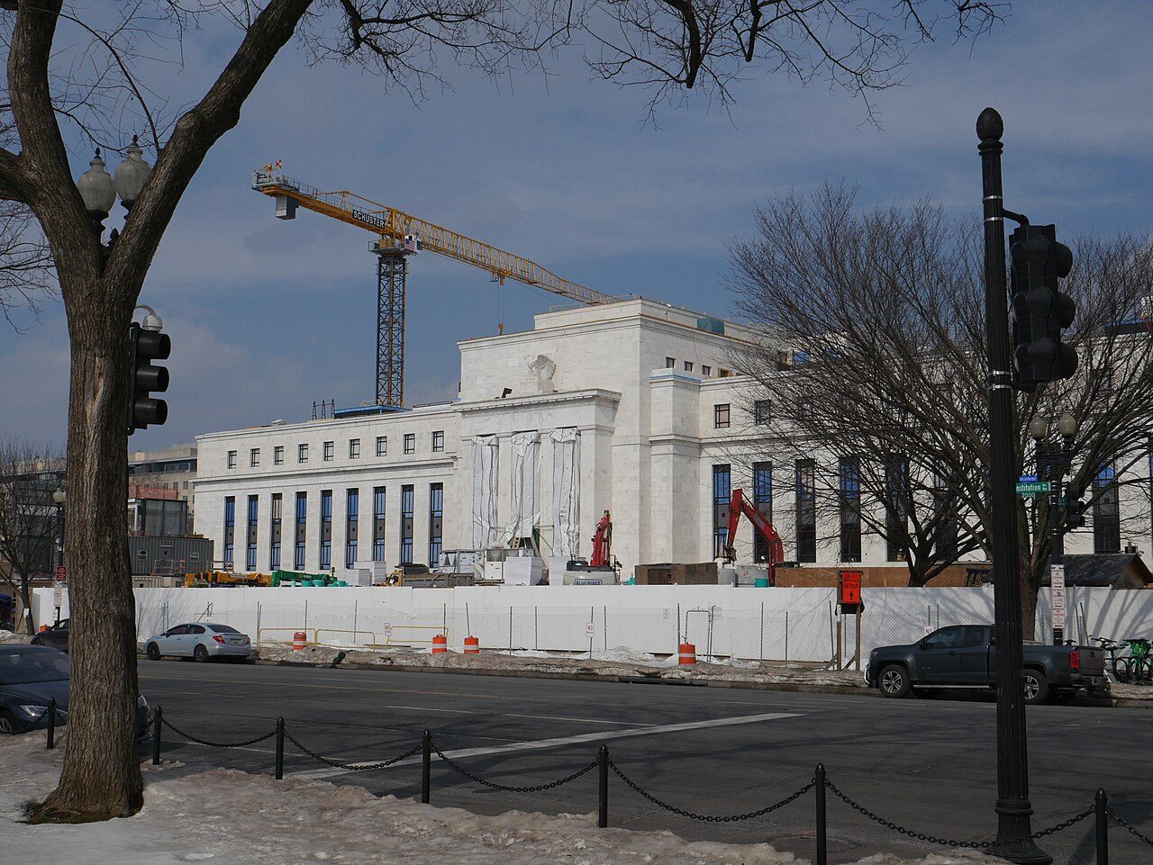 The Marriner S. Eccles Federal Reserve Board Building in Washington during renovation