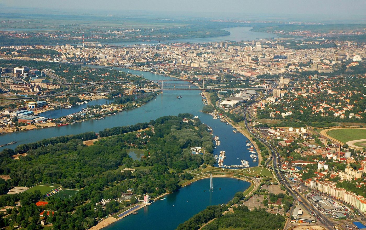 Aerial view of Belgrade
