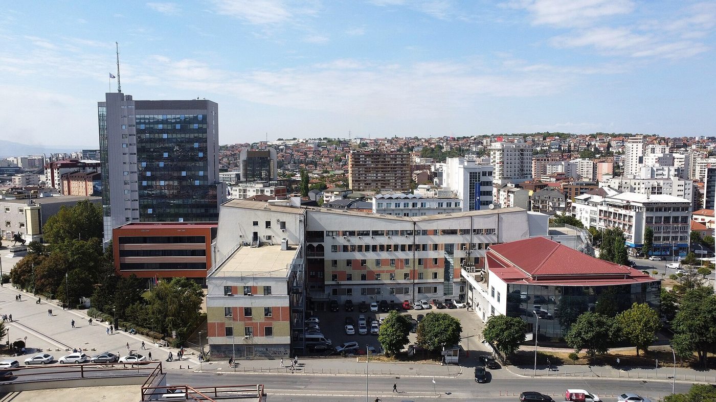 Government building in Pristina, Kosovo
