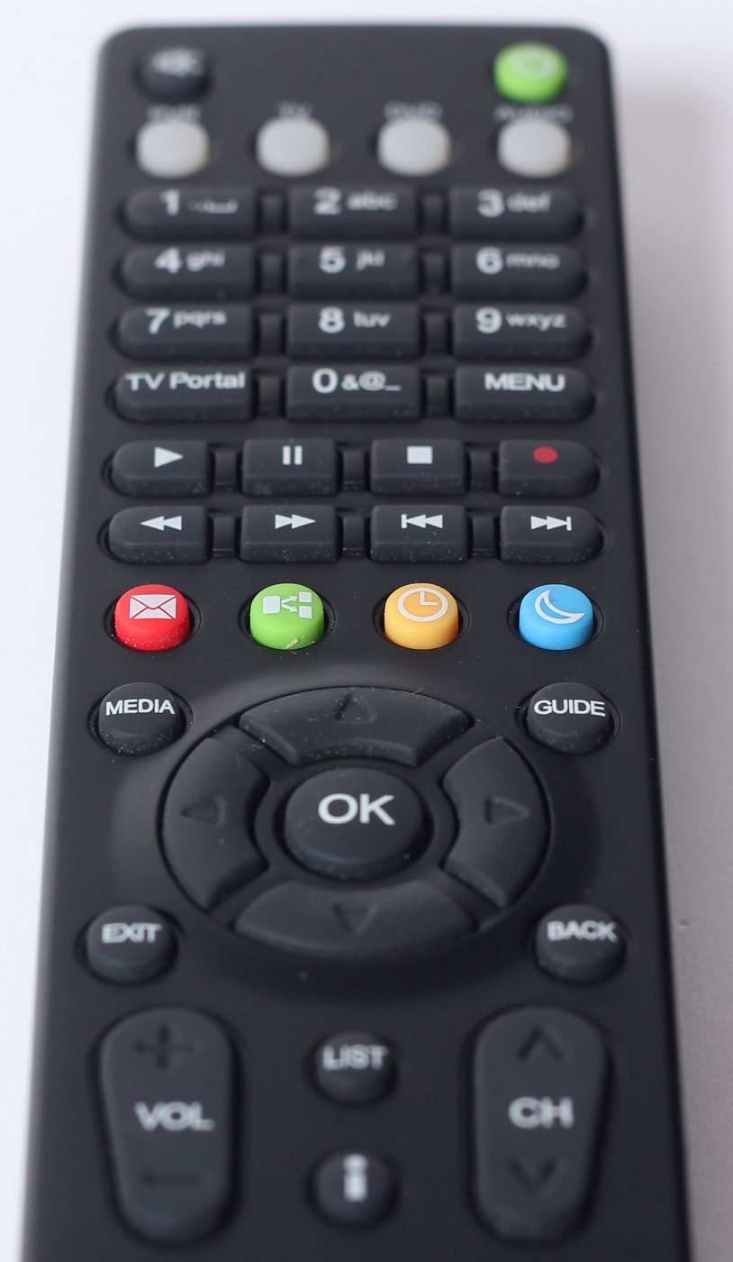 A television remote control