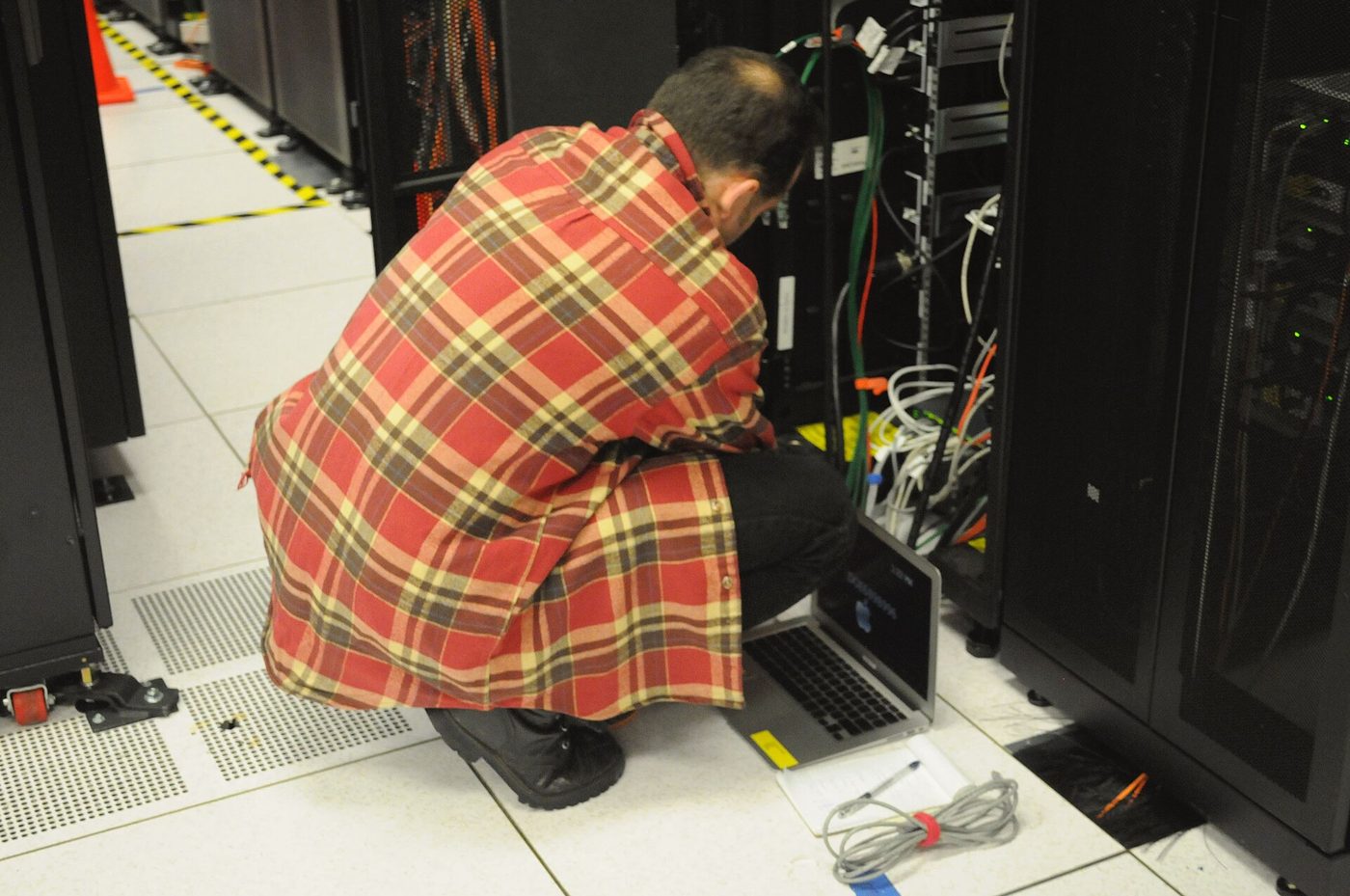 Server racks in a data center
