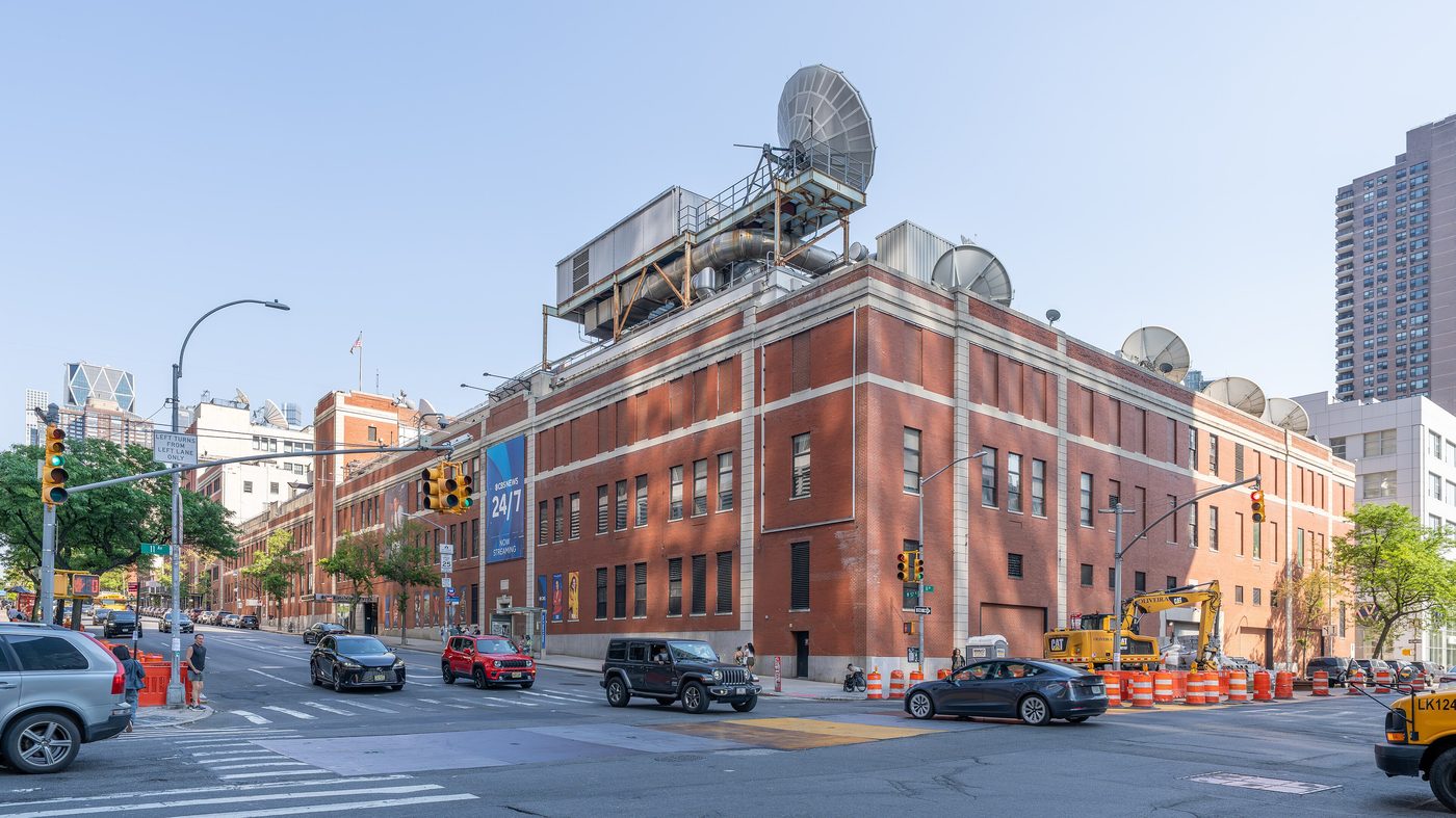 The red-brick CBS Broadcast Center building on a New York street